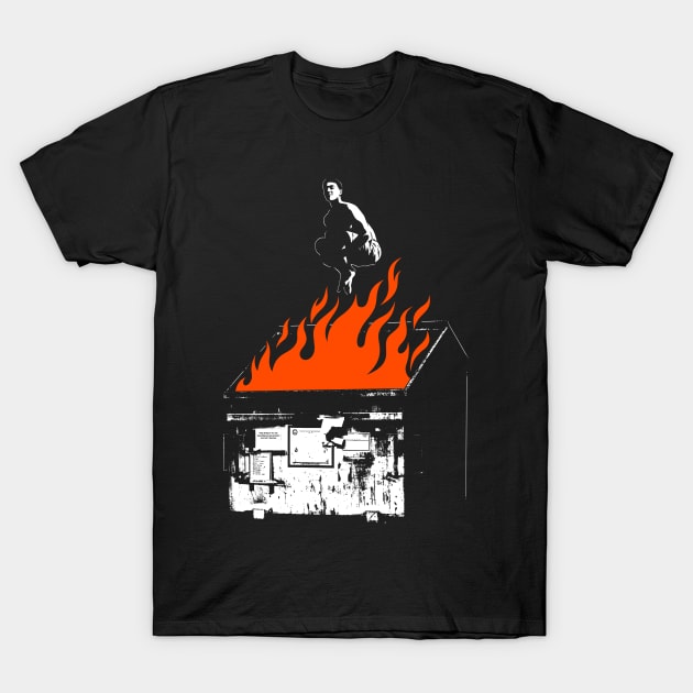 Dumpster Fire T-Shirt by Rob Dobi